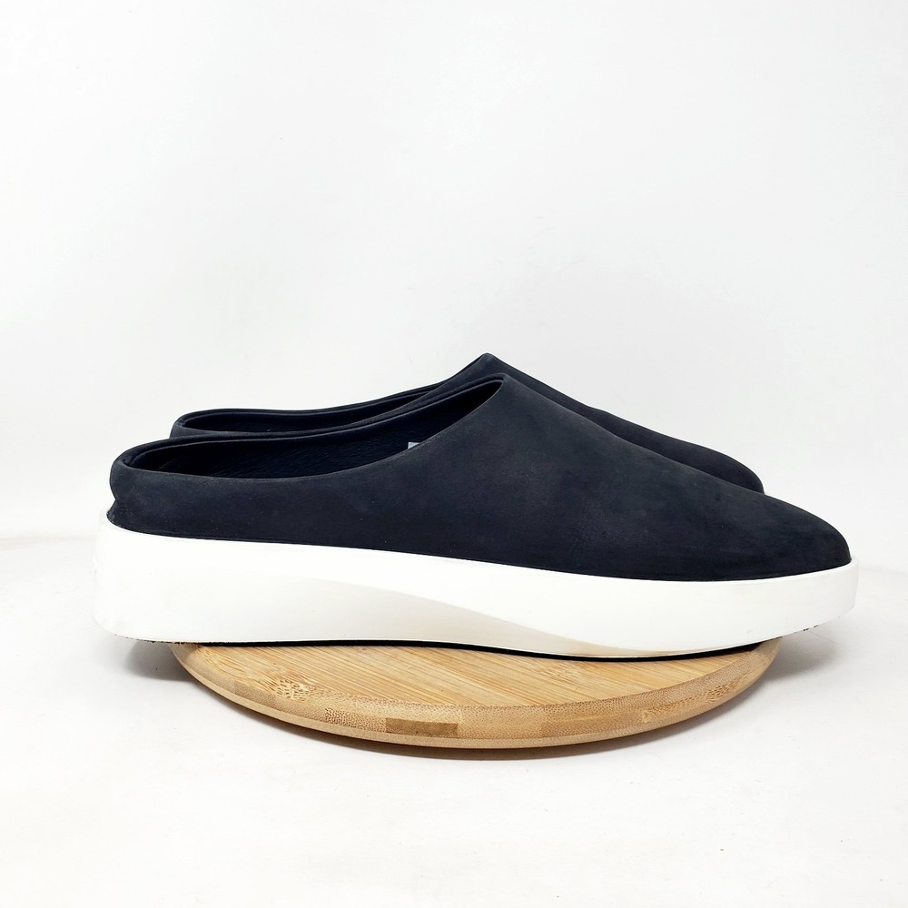 Wolf & Shepherd Cruise Mule Shoes Womens 10 Black Nubuck‎ Slip On Sneaker